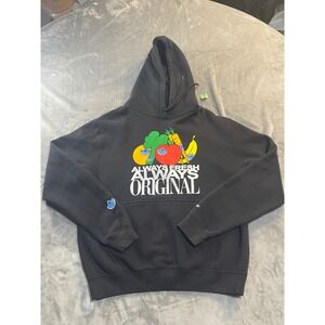 Adidas Always Fresh Always Original Hoodie Black Fruit Vegetable Graphic Large